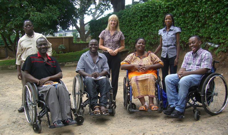 fire intervjuobjektene sammen med organisatorene av kurset i Blantyre, Malawi.
